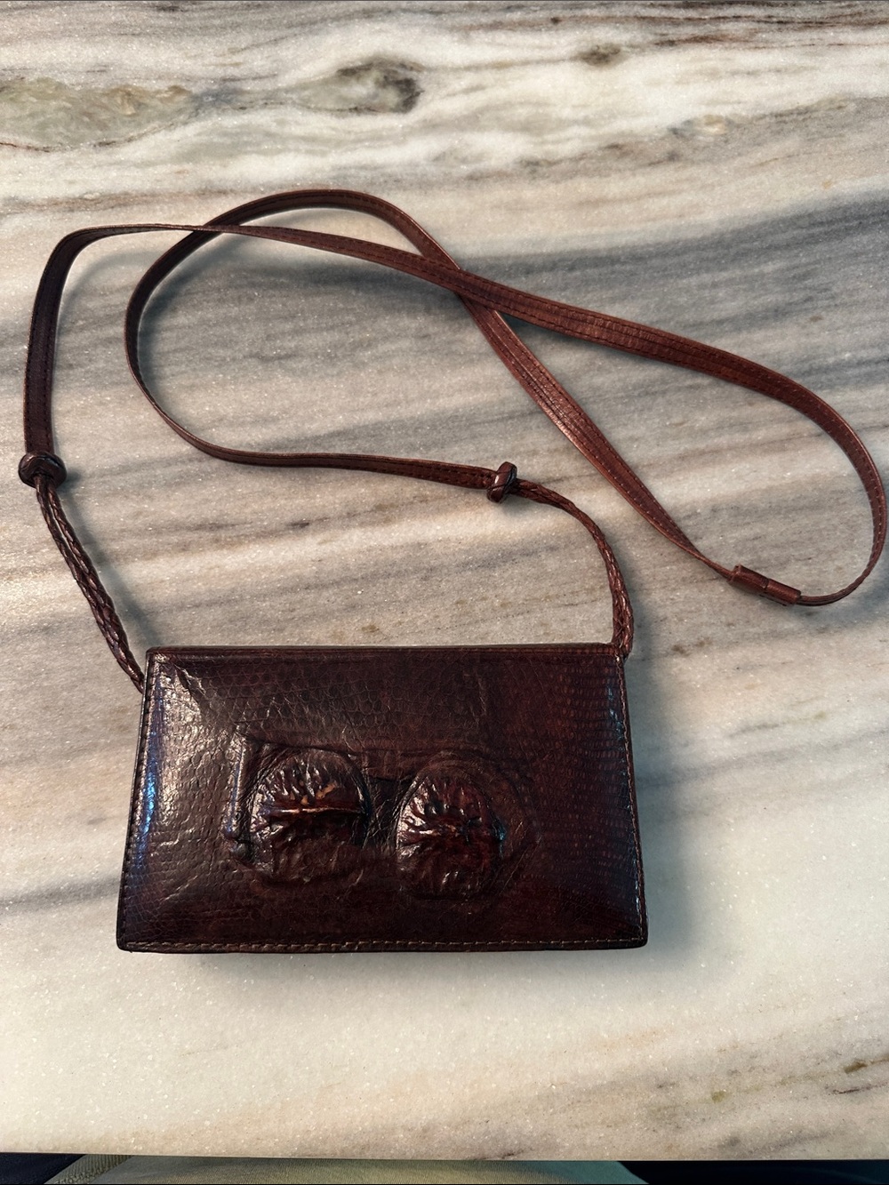 1960s HORNBACK ALLIGATOR CROSSBODY BAG